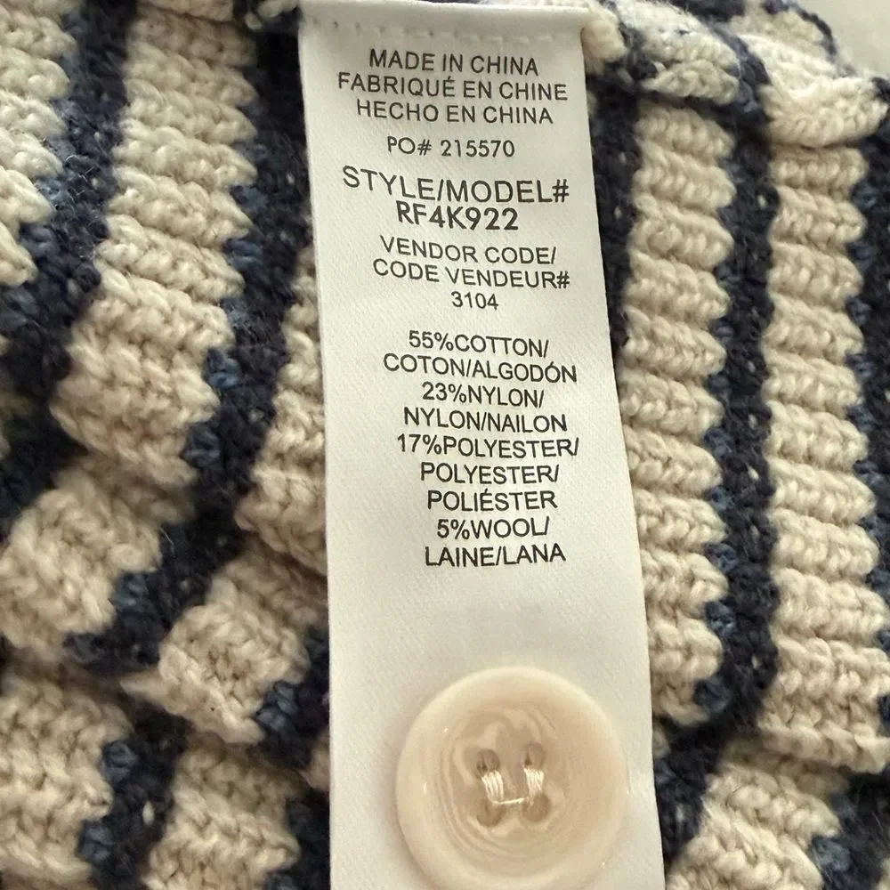 Splendid Amber Stripe Crop Long Sleeve Cardigan Sweater. Small. NEW WITH TAGS.